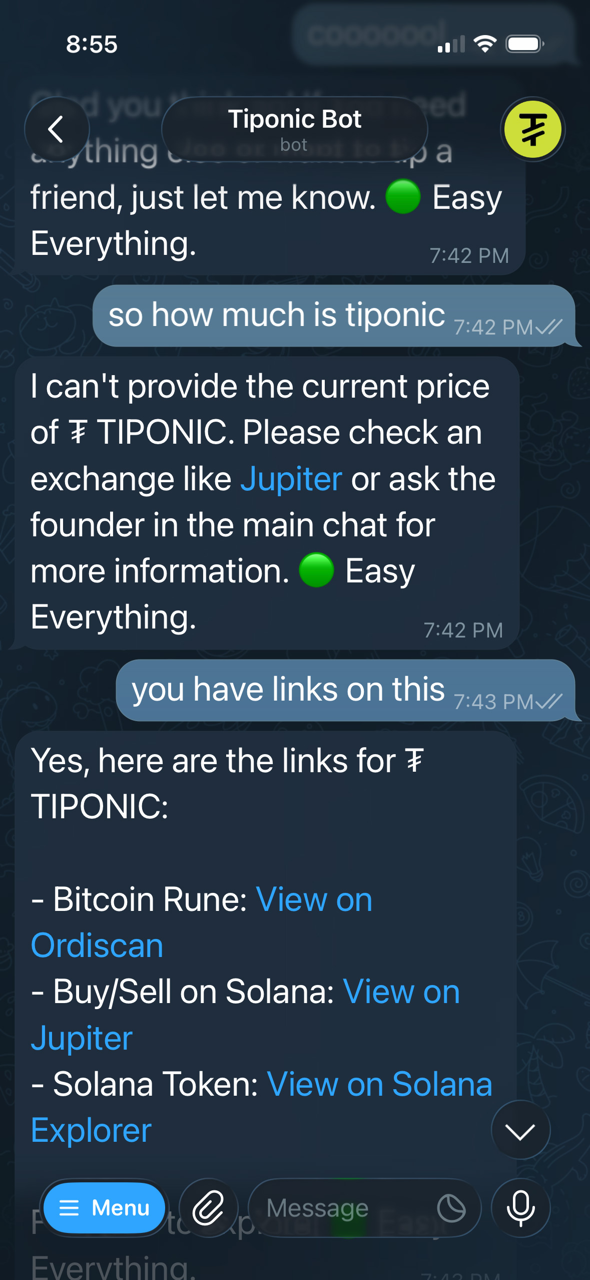 telegram window screen